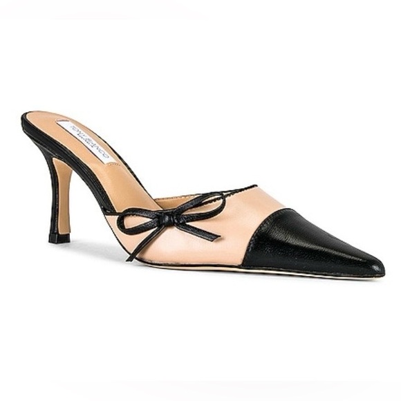 ⭐️NWT⭐️ Tony Bianco Shirley Mule, Size 9.5, Beech & Black - Picture 3 of 16